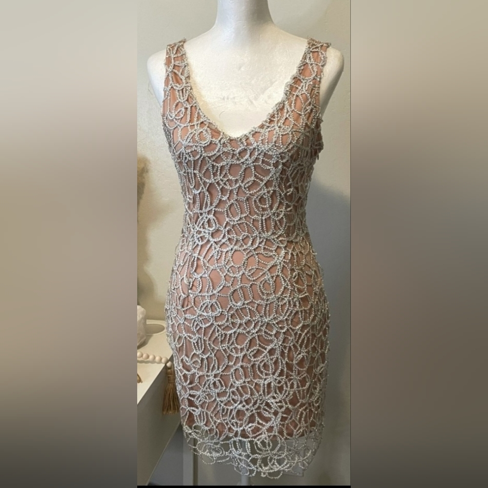 Mini silver dress